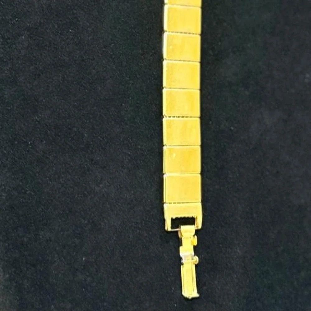Retro Gold plated bracelet with rectangular links